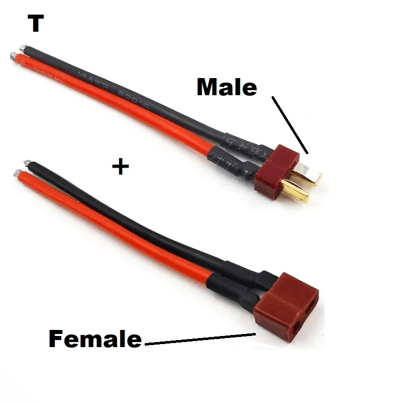 3Pcs Deans Parallel Battery Connector Cable Dual Extension Y Splitter 14Awg 10cm Silicone Wire T Plug Harness for RC Motor