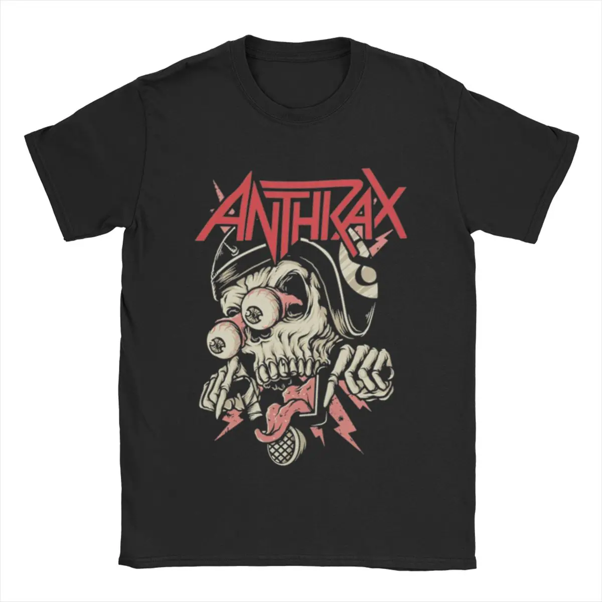 Novelty Anthrax Band T-Shirts for Men Round Neck Cotton T Shirt Short Sleeve Tee Shirt Gift Clothing