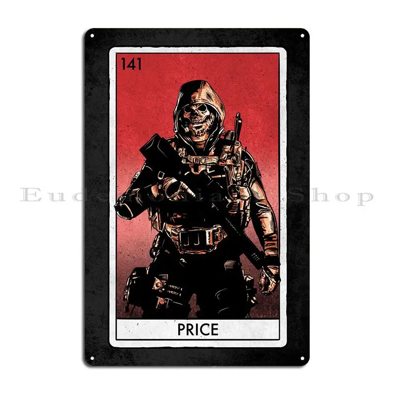 John Price Cartel Card Metal Plaque Poster Printing Decoration Funny Designing Club Tin Sign Poster