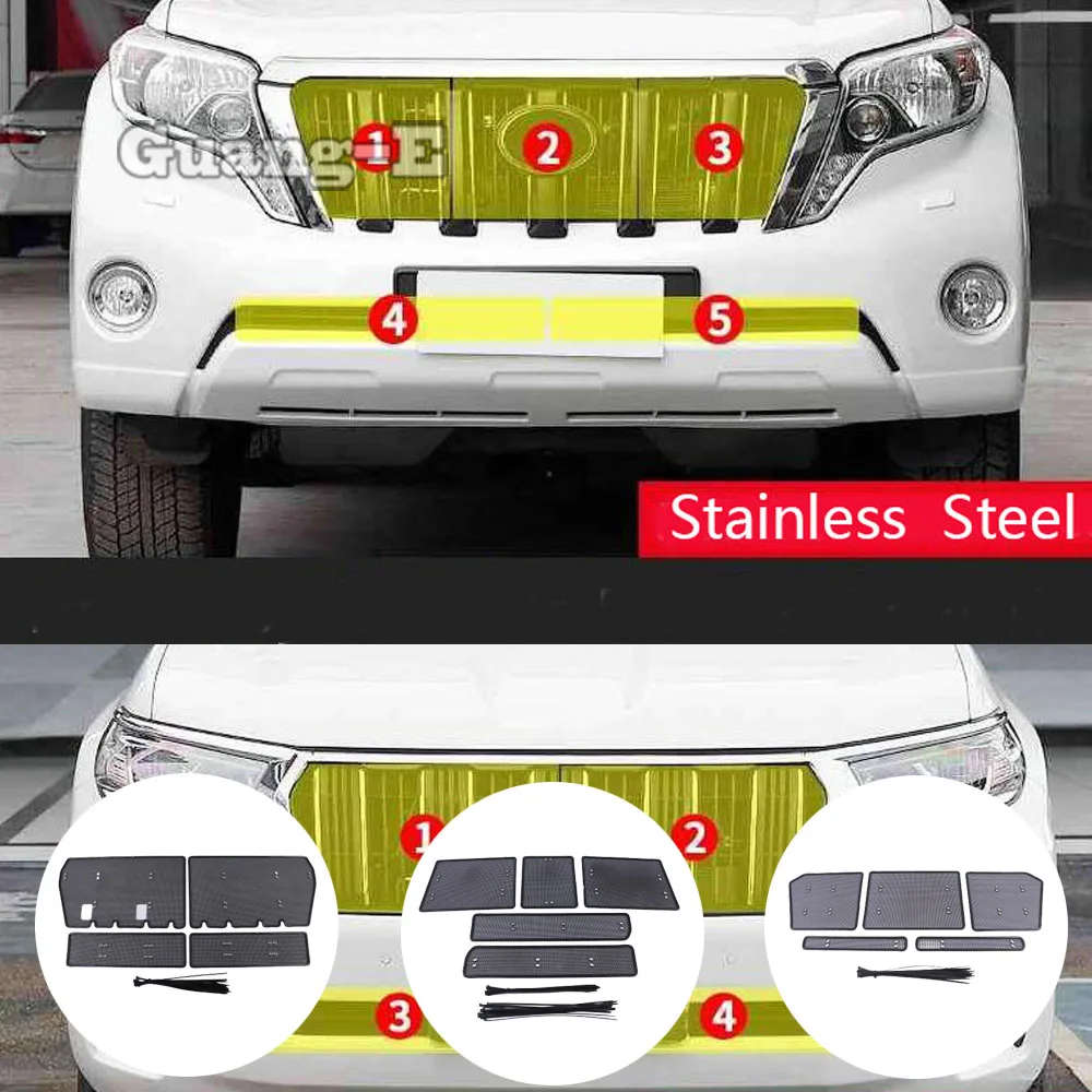 

Для Toyota Prado FJ150 2010 2011 2012 2013 2014 2015 2016 2017 2018 2019 автомобильная сетка для экранирования насекомых, решетка, сетка