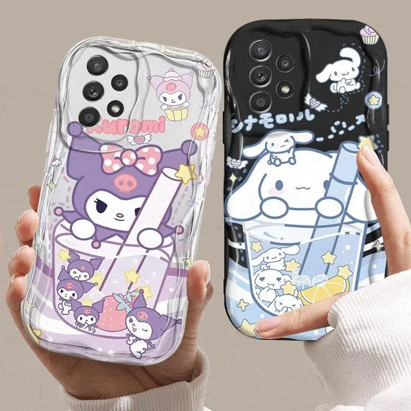 Carino Kuromi Cinnamoroll per Samsung Galaxy A55 A35 A15 A73 A72 A54 A53 A52 A33 A34 A42 A32 A24 A23 A22 A14 A13 A12 5G cassa del telefono