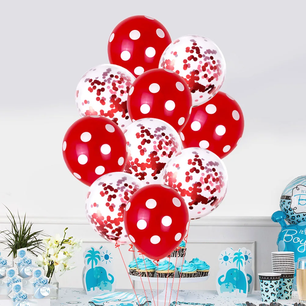 

10pcs Shiny Latex Balloons Dots Printing Reusable Party Festival Wedding Decorations Shining Atmosphere Balloon Background
