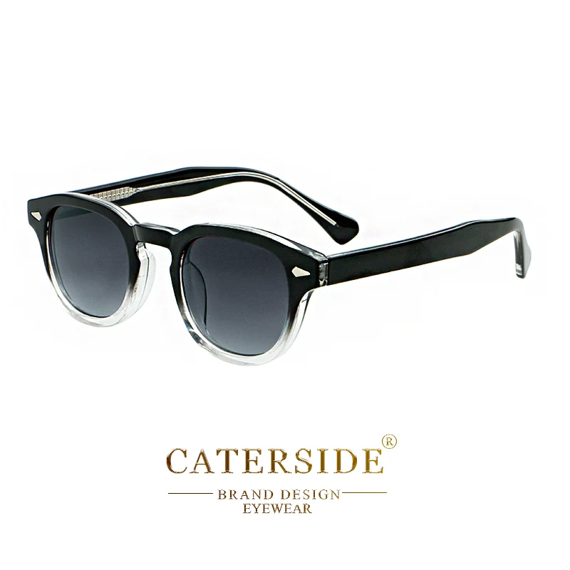 CATERSIDE Retro Runde Männer Sonnenbrille Punk Propionsäure Pin Tempel Luxus Sonnenbrille Frauen Sport Freizeit Party Brillen UV400 – Detail 13