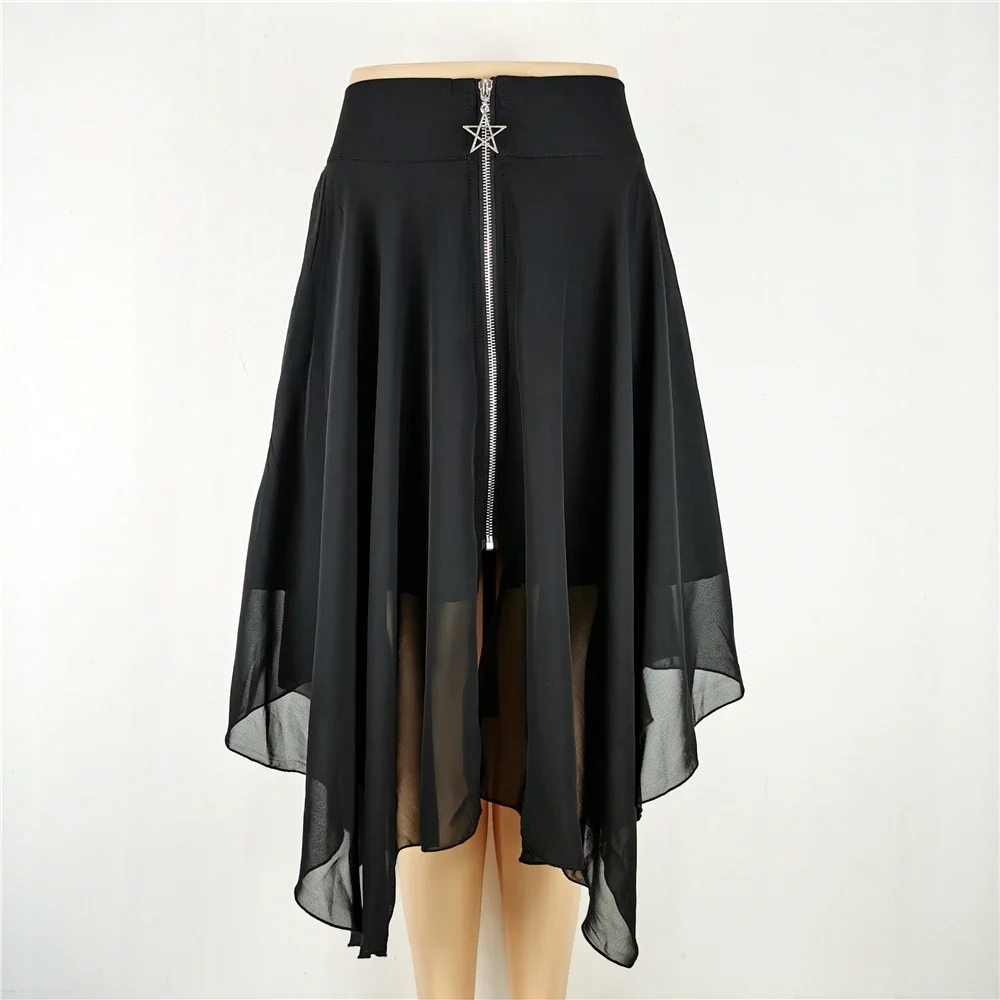 

Korean All-match Fashionable Solid Color Lace Up Spliced Loose Skirt Female Elastic High Waist Midi Skirts Summer Women Clothing