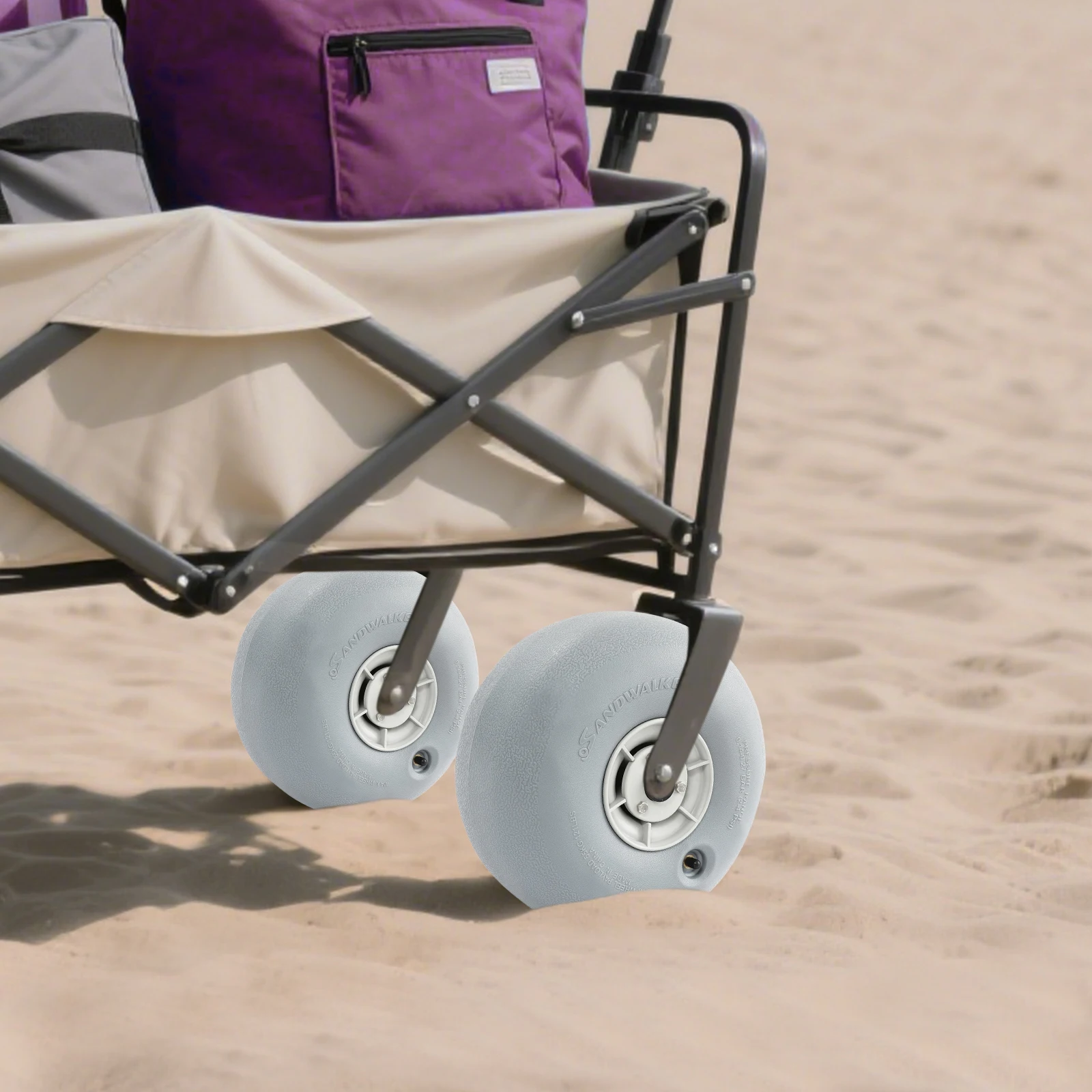 

2PCS Balloon Beach Sand Tire 0.63in/0.79in/ 0.87in Beach Wheel PU Beach Cart Kayak Cart Replacement Balloon Wheel