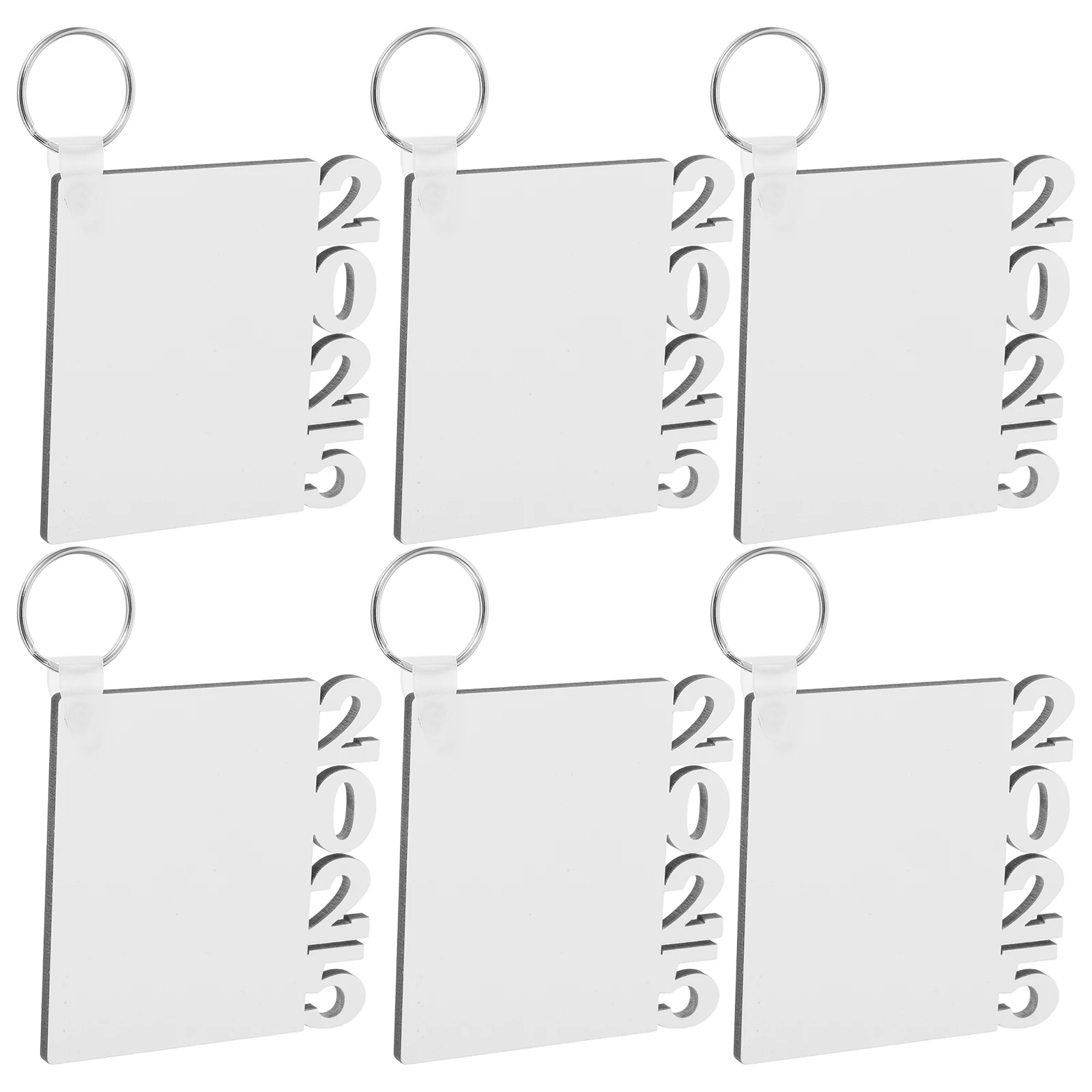 6 Stuks Warmteoverdracht Sleutelhangers 2025 Afstuderen Zinklegering Blank Sublimatie Fotolijst Custom Aandenken Diy Craft