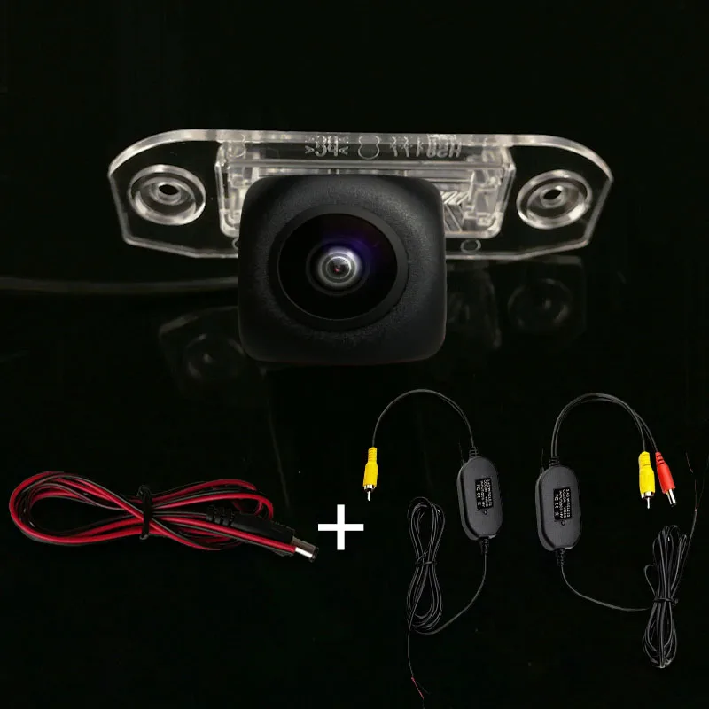 For Volvo S40 S60 S80 XC90 XC60 V60 S80L S60L S40L HD Wireless Car CCD Rear Camera Fisheye 8 12 led dynamic Night Vision bracket