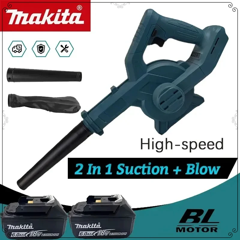 

Makita Cordless Electric Air Blower 2 In 1 Air Blower&Suction Handheld Leaf Computer Dust Collector Cleaner For 18V Battery