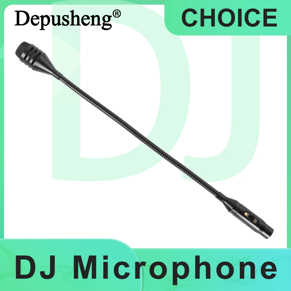 Depusheng Professional Dynamic DJ Microphone With Switch for Mixer Dedicated Disc Shouting Microphone KTV Bar Gooseneck DJ Mic