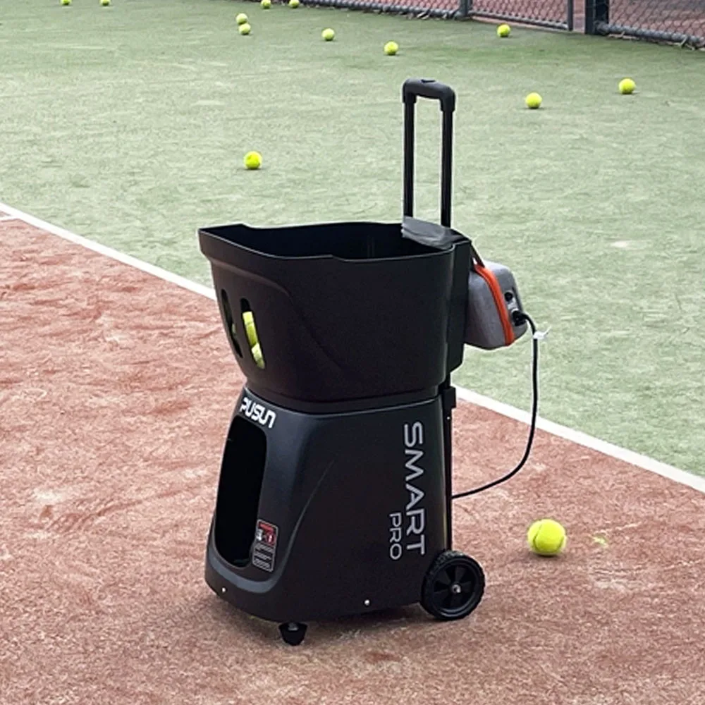 Large Balls Capacity Tennis Machine Multi Drills Padel Robot Portable Ball Shooting Launcher For Training