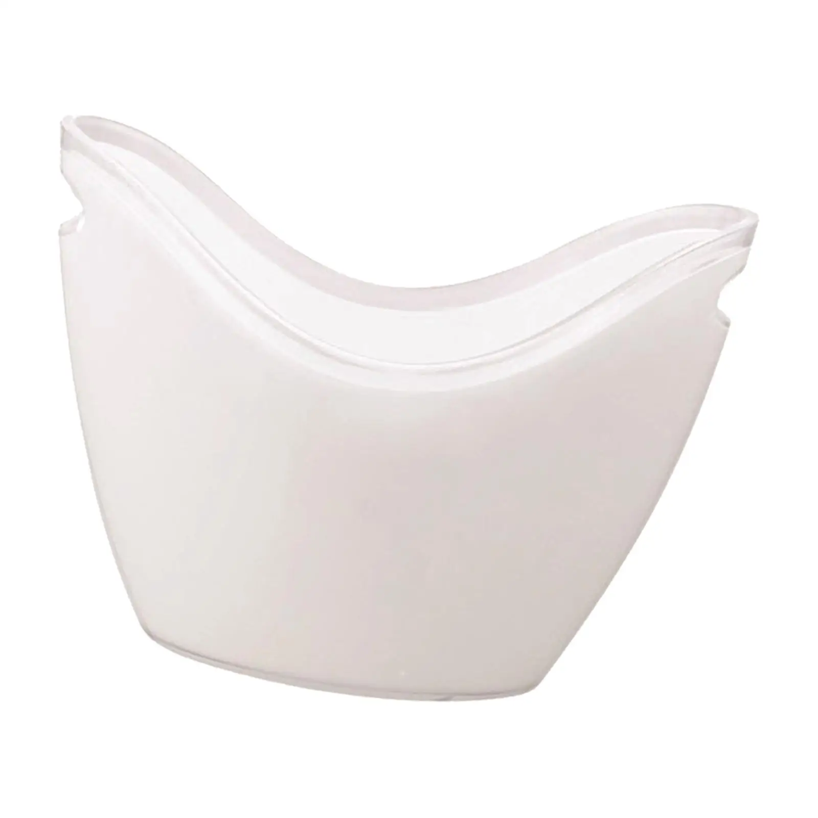 8 Liter Ice Bucket Beer Drink Beverage Storage Tub Cooler for Party Bar Home, Transparent Edge