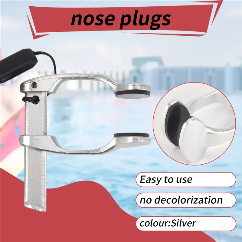 

Авиационный алюминиевый зажим для носа для свободного дайвинга, удобные зажимы для носа для дайвинга, серфинга, плавания, нескользящая силиконовая подушечка для обоих