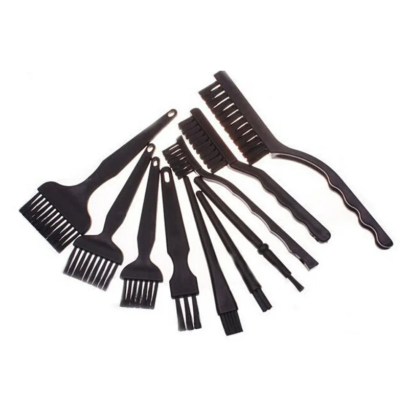 10pcs Set BGA Rework Station Anti Static Brush Cleaning Tool ESD PCB Brush Electronic Component Cleaning Desoldering Handtools