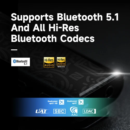 Imagen 2 del producto HiBy W3 II/W3 GEN 2 tipo C USB DAC Dongle inalámbrico Bluetooth decodificador amplificador de auriculares AMP CarPlay NFC CVC micrófono para Android iOS