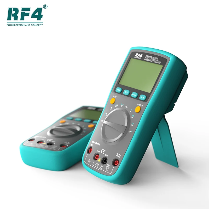 RF4 RF-17N 다기능 멀티미터 디지털 자동화 테스트 온도 트랜지스터 테스터, ESR 클램프 계량기 멀티미터 도구