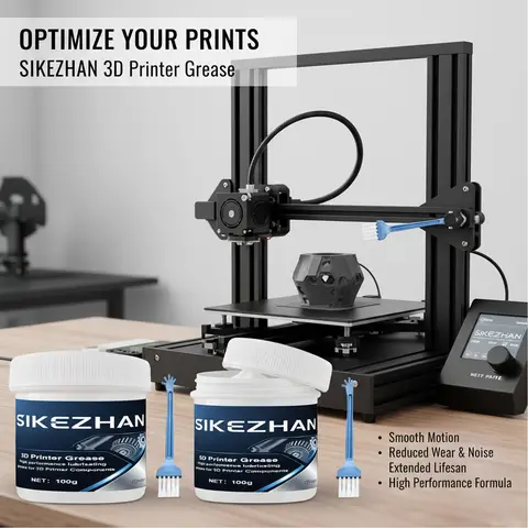 Premium PTFE 3D Printer Grease for Z-Axis Screws & Rails - Noise Reduction Lubricant for Ender 3, Bambu Lab, Prusa, Voron-400g