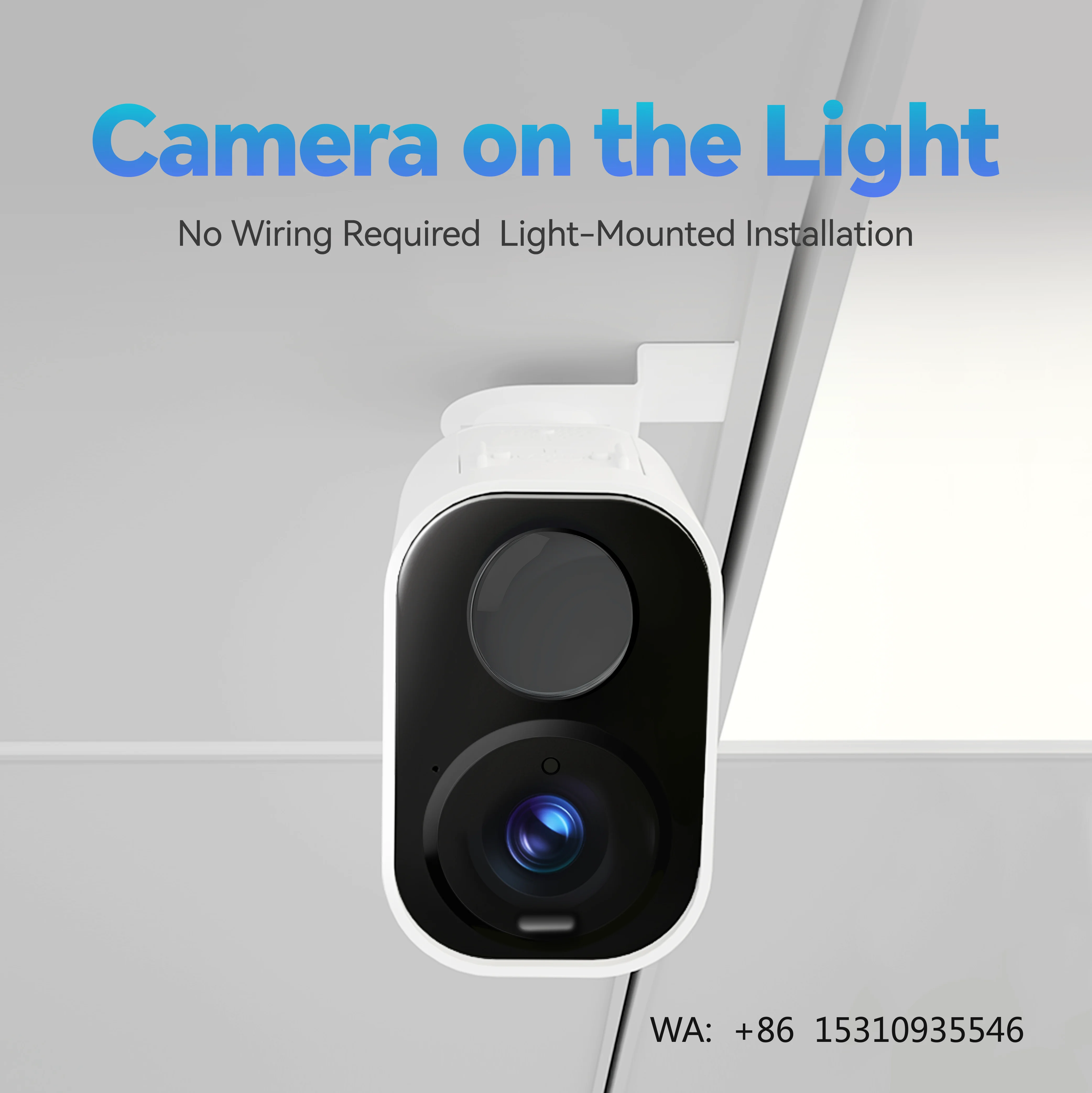YIMMET Light-powered WiFi Dual-power Ceiling-Grid Mounted Camera CMOS Sensor 5200mAh Battery Night Vision Human Motion AI