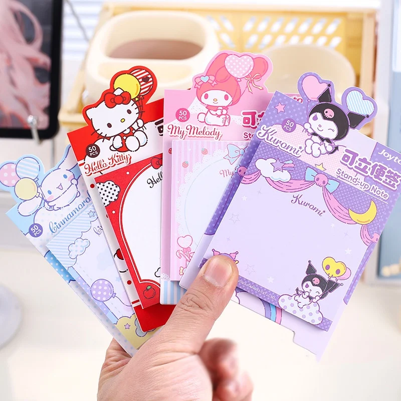 lote-de-16-blocs-de-notas-sanrio-kuromi-melody-cinnamoroll-kitty-etiquetas-adhesivas-marcapaginas-material-escolar