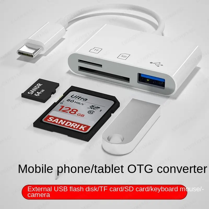 Type-C Micro USB TF CF SD Card Reader OTG Writer ขนาดกะทัดรัดสำหรับ IPad Pro สำหรับ Macbook USB C Cardreader