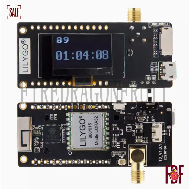 LoRa32 V2 1 ESP32 Development BoardWith 0 96 Inch OLED DisplayBluetooth WiFi WirelessModule and SMA Antenna Connector