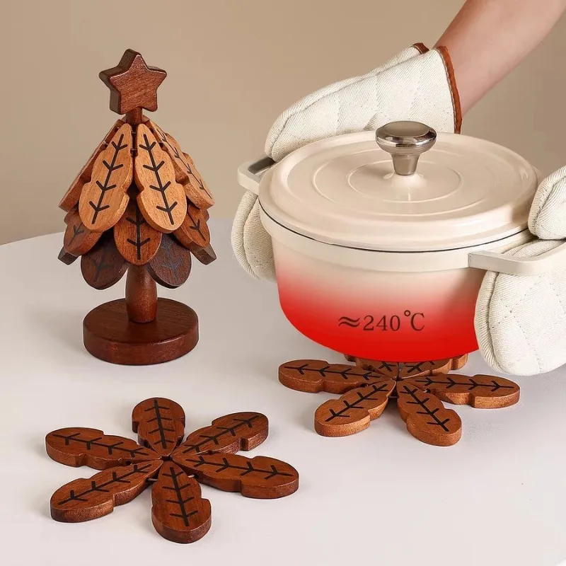 For Insulation Mat, Coaster, Creative Solid Wood Dining Table Ornament, High-end Anti-scalding Placemat