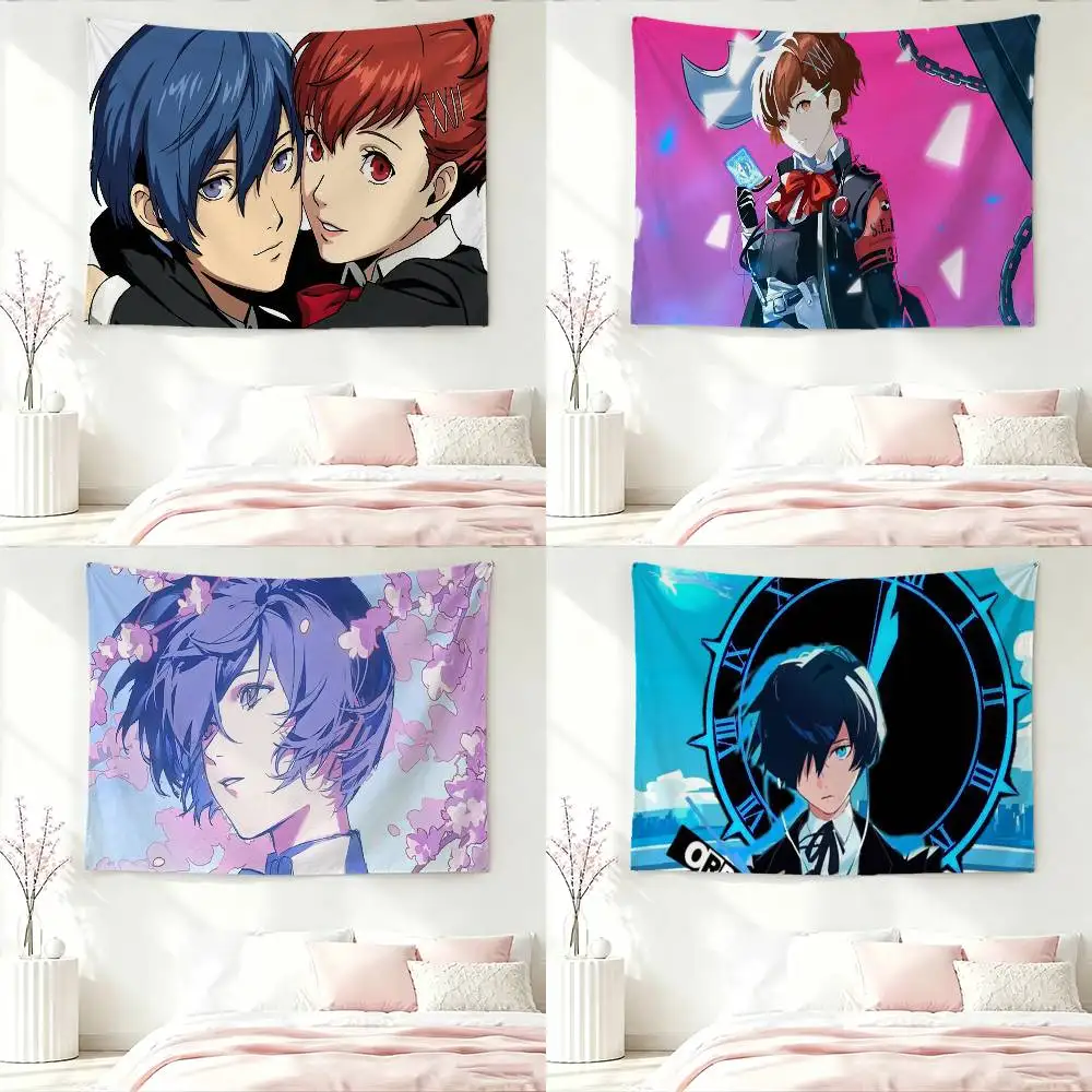 Game P-Persona 3 Flag Outdoor Decorations for Bedrooms Home Decor Items Decoration Banners