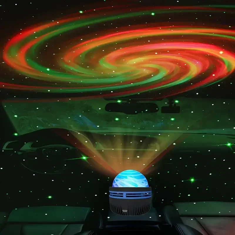 Romantic LED Galaxy Projector Night Light RGB Rotating Northern Lights for Bedroom Ambiance Ideal Decoration Relaxing Sleep Aid