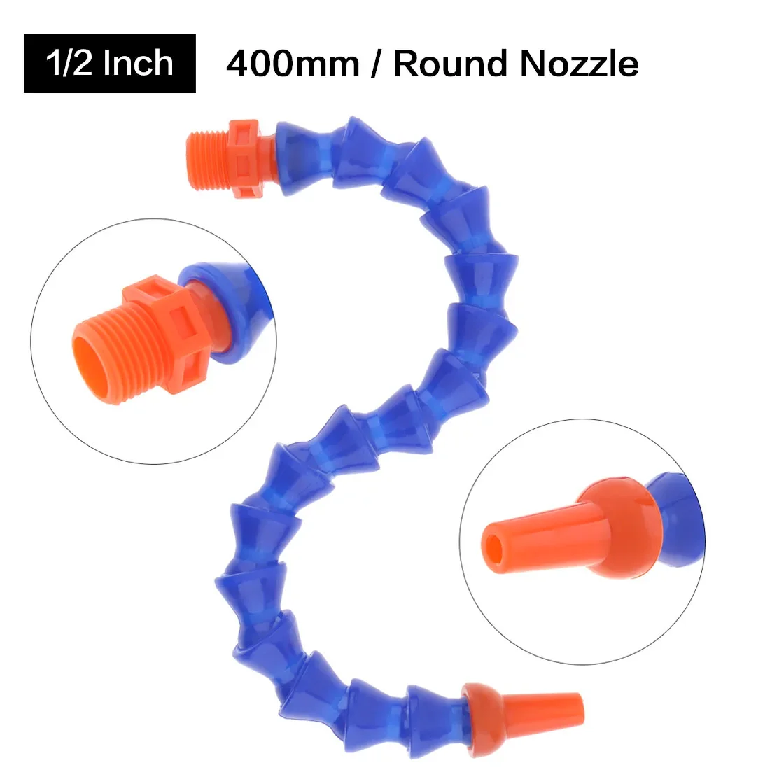 Mangueira flexível do tubo refrigerando do óleo da água, bocal principal plástico, liso ou redondo, trituração do CNC, tubo do líquido refrigerante do torno, 1/4 ", 1/2", 3/8"