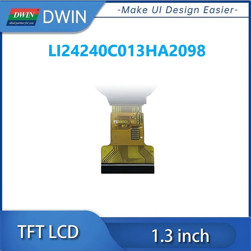 Modulo LCD TFT IPS circolare da 1.3 pollici DWIN 240x240 200nit RGB 18bit GC9A01A schermo LCD IC