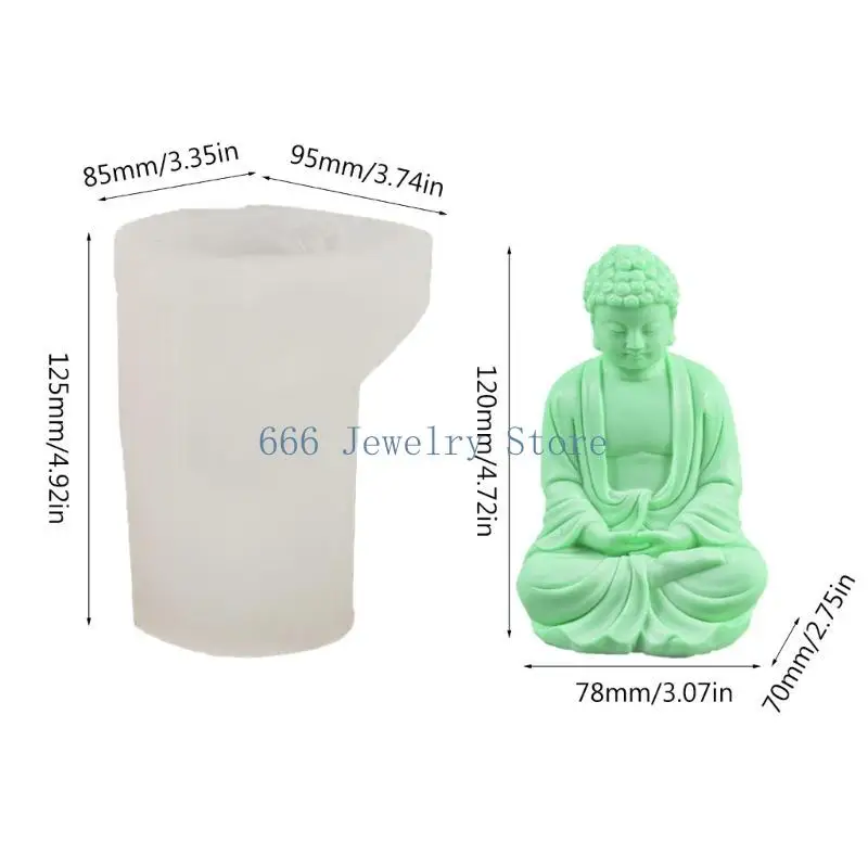 F2TD سيليكون لتقوم بها بنفسك الحرف قوالب سيليكون أرقام قالب البوذية على شكل قوالب شموع #6