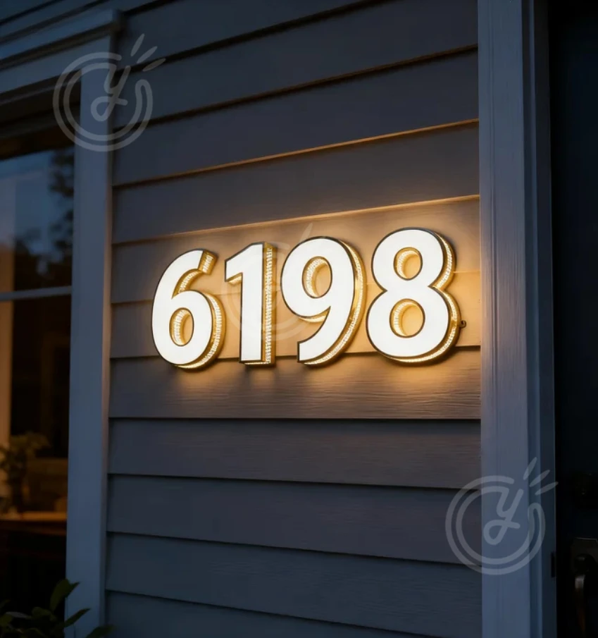 Logo for Business Advertising Led Luminous Signs Sign Label 3d Letters Custom Light Signboard Lights Letter Neon Wall Metal Home