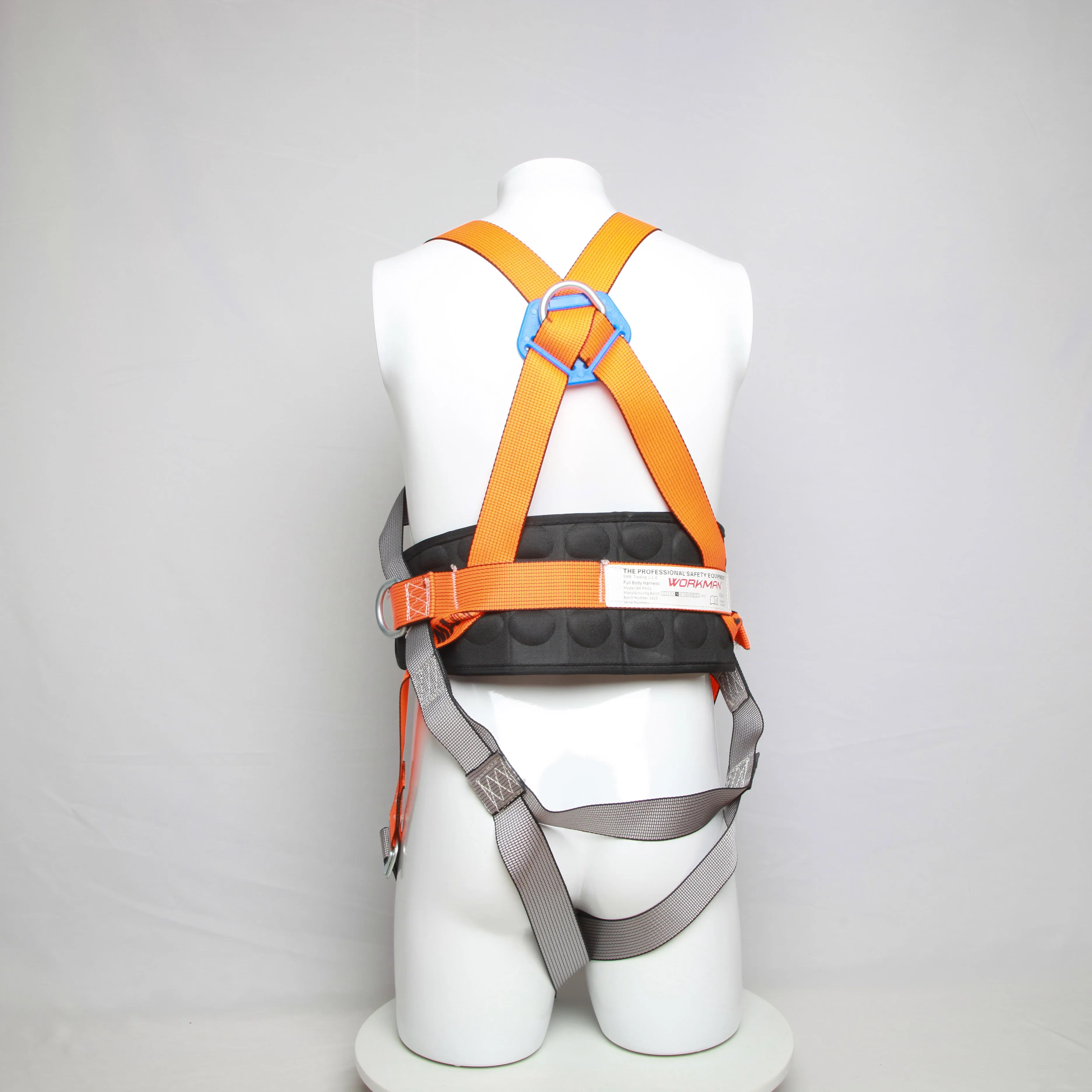 Imbracatura da arrampicata in poliestere durevole personalizzabile diretta in fabbrica 4 anelli a D in acciaio Capacità di 300 kg per l'incendio anticaduta