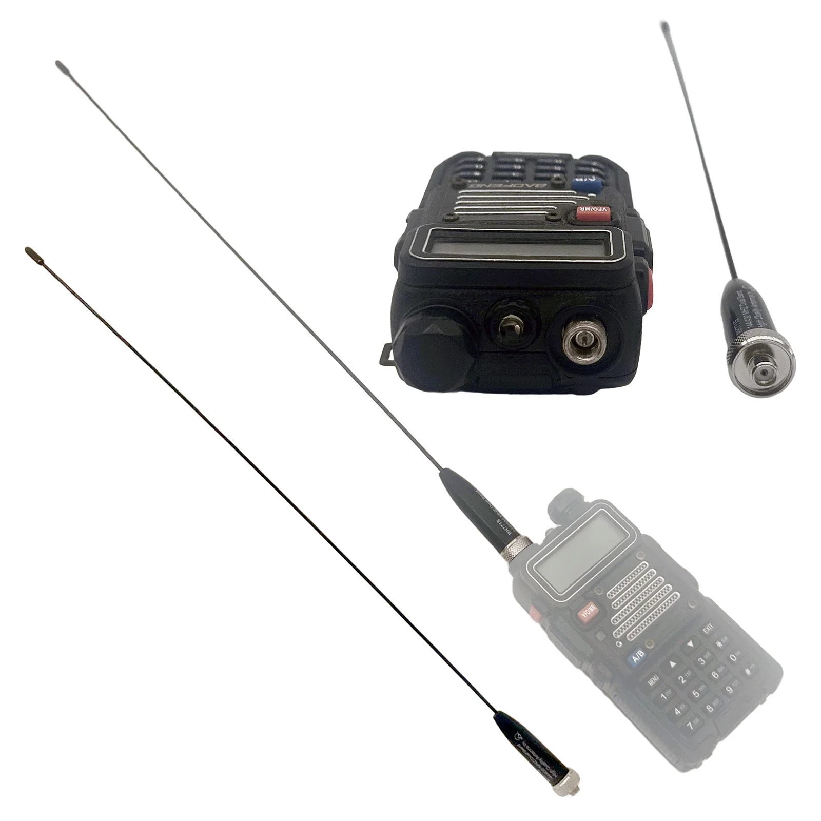 Walkie Talkie Antenna VHF UHF SMA Female Connector for Kenwood BaoFeng Walkie Talkie Accessories 144/430 MHz Dual-Band High Gain view 2