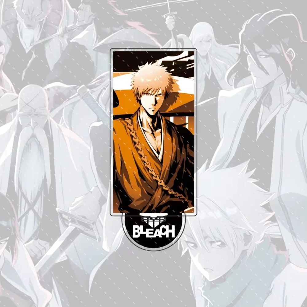 Anime BLEACH Rukia Kuchiki Ichigo Kurosaki 15CM Acrylic Stand Keychai Anime Character Cosplay Desk Decor Collect Halloween Gifts