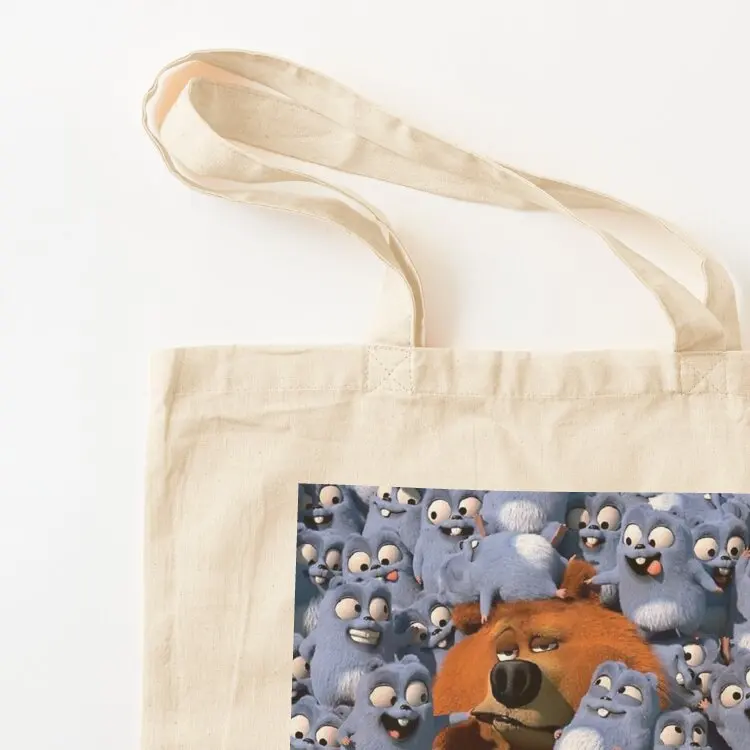 حقيبة حمل Grizzy and the Lemmings حقائب قابلة لإعادة الاستخدام حقيبة يد نسائية حقائب هدايا حقيبة تسوق قماش نسائي