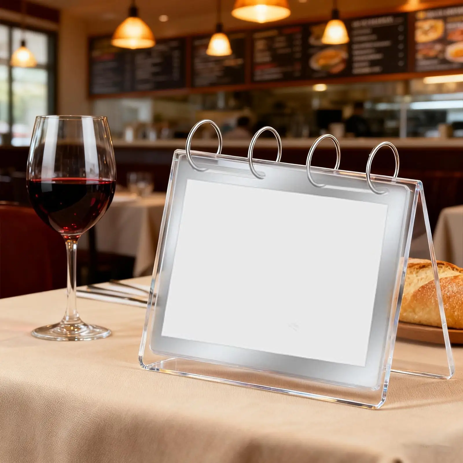 

Двусторонний откидной настольный дисплей меню, вертикальный многосторонний держатель для карт, для