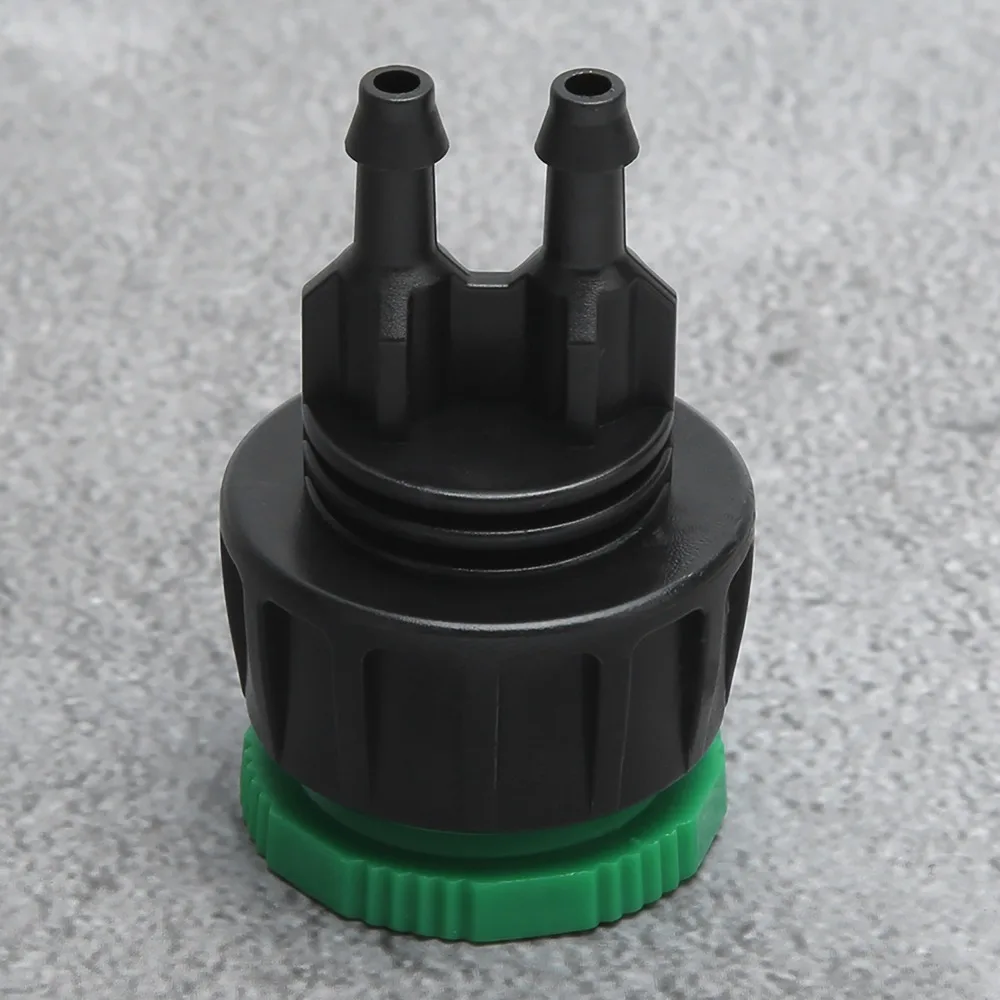 10Pcs ABS Quick Connector Black and Green G1/2 and G3/4 Thread Garden Tap Adapter Lightweight Dual Outlet Garden Hose Adapter