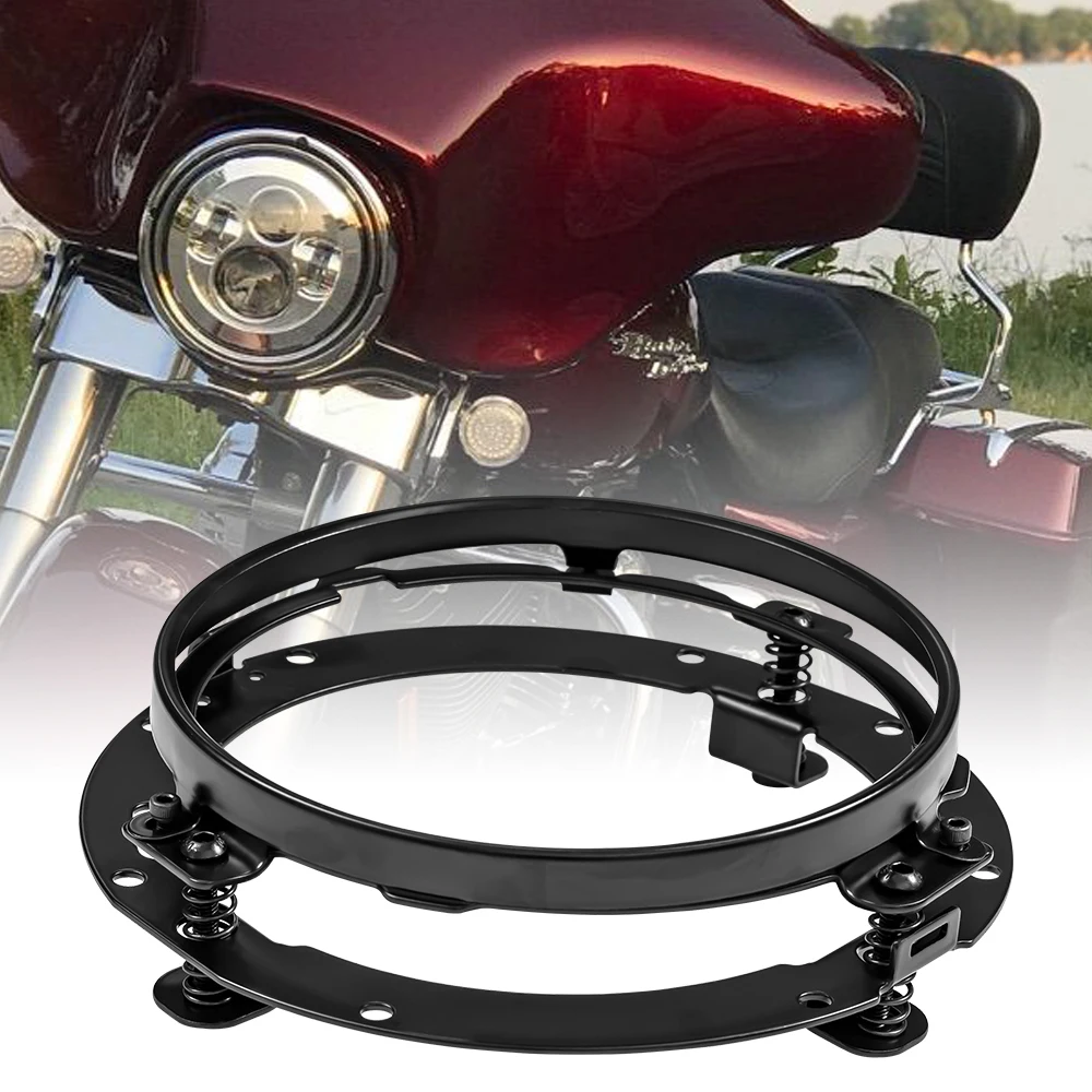 7 Inch Round LED Headlight Mounting Bracket Ring For Harley for Suzuki Motorcycle 7" Bracket Car Moto Accessories image 6