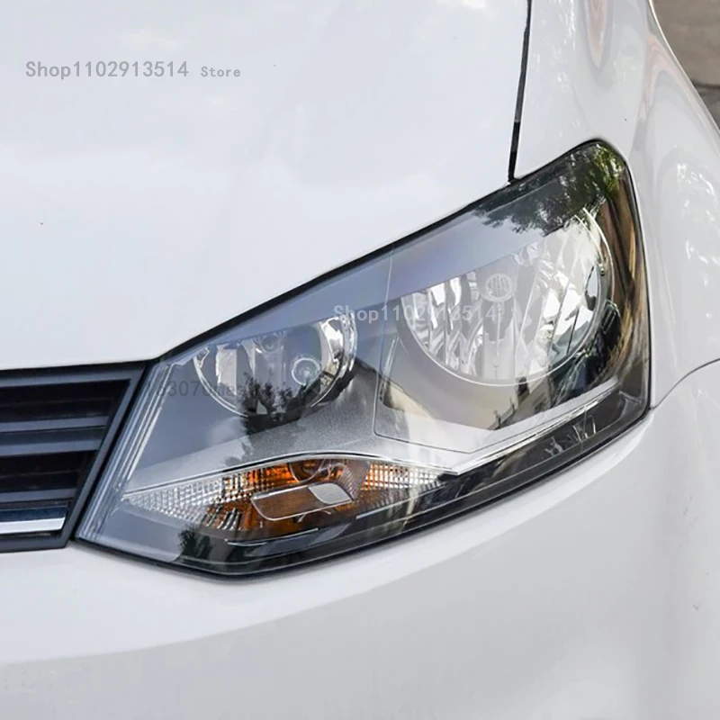 For VW POLO 2012-2016 Car Headlight Protective Film Vinyl Restoration Transparent Black TPU Car Repair Sticker - Image 5