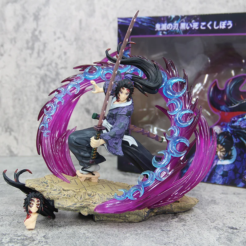 ホット 21 センチメートル悪魔特効黒死牟次国 Yoriichi フィギュア Gk