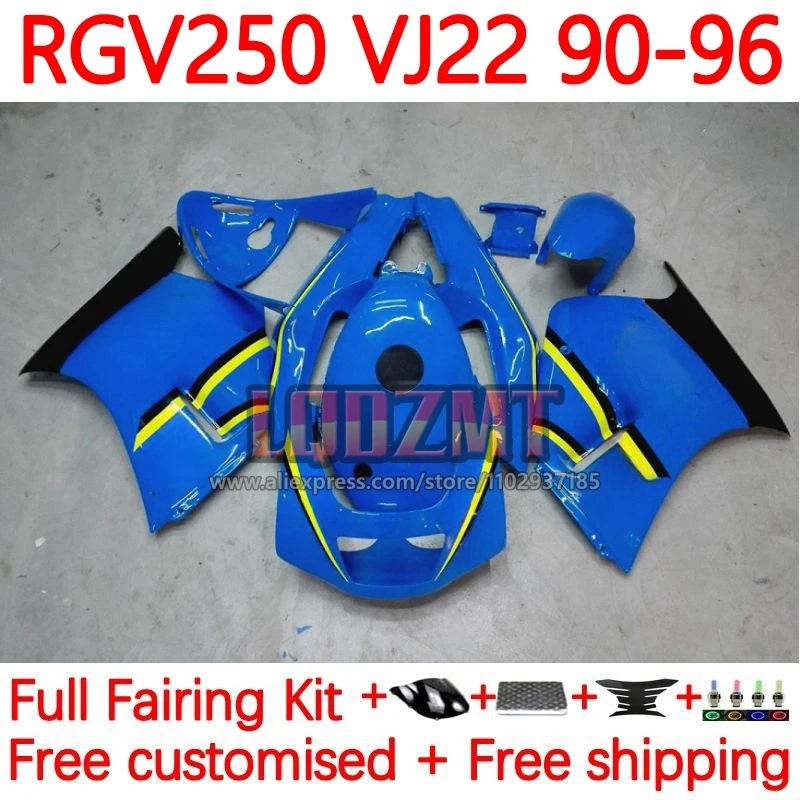 RGV250 For SUZUKI RGV 250 SAPC VJ22 1990 1991 1992 1993 1994 1995 1996 RGV-250 RIZLA blue 90 91 92 93 94 95 96 Fairing 87No.26