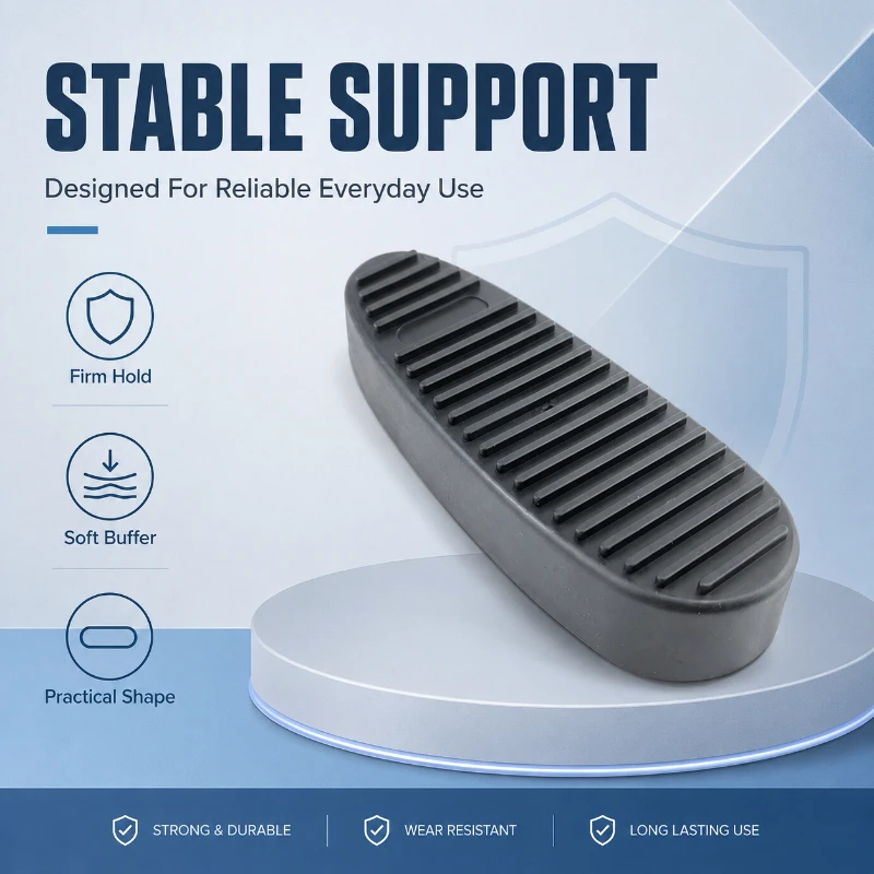 Thickened Flexible Rubber Shock Pad Grooved Non Slip Surface Raised Soft Replacement Mat
