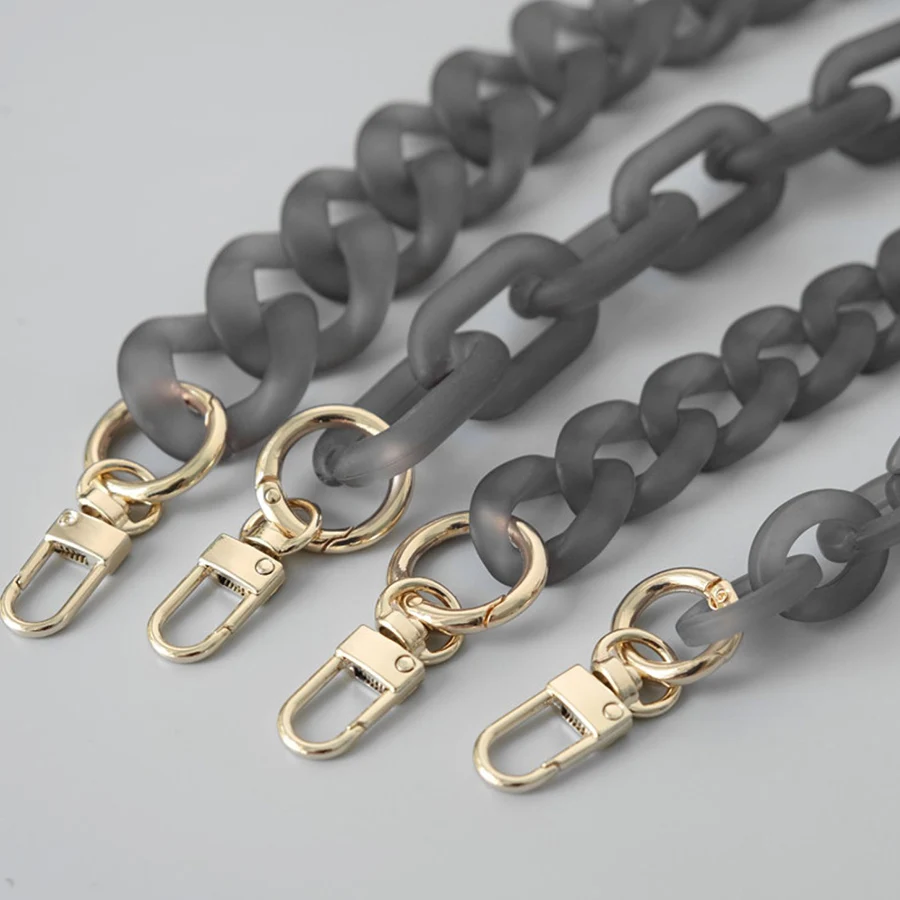 

40-120cm Frosted Acrylic Resin Women Bag Strap Replacement Long Panel Wide Bag Chain Advanced Fashion DIY Bag Accessories Chunky