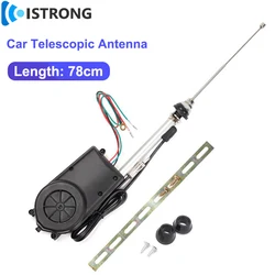 Car Automatic Telescopic Antenna Waterproof Electric Power Universal Vehicle Aerials Fitting Kit for Car SUV AM FM Radio 78cm