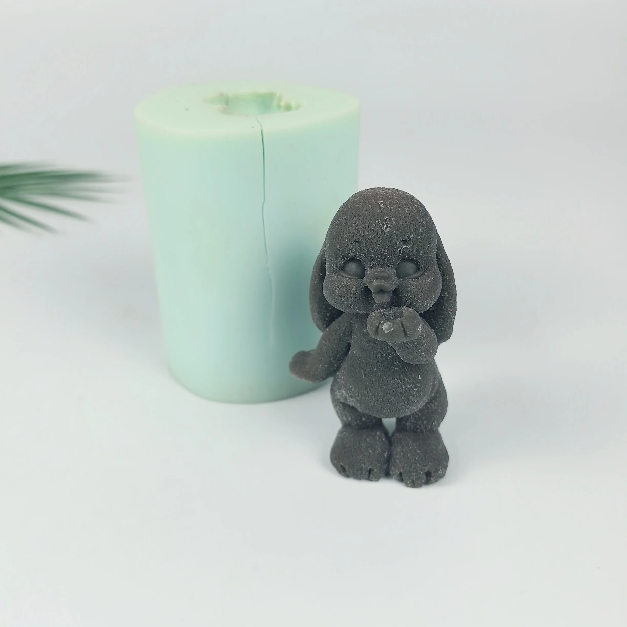 3D Animals Mold Thinking Rabbit Moulds Silicone Candle Bunny Soap Molds Resin Cake Wedding Birthday Candles Handmade DW0863