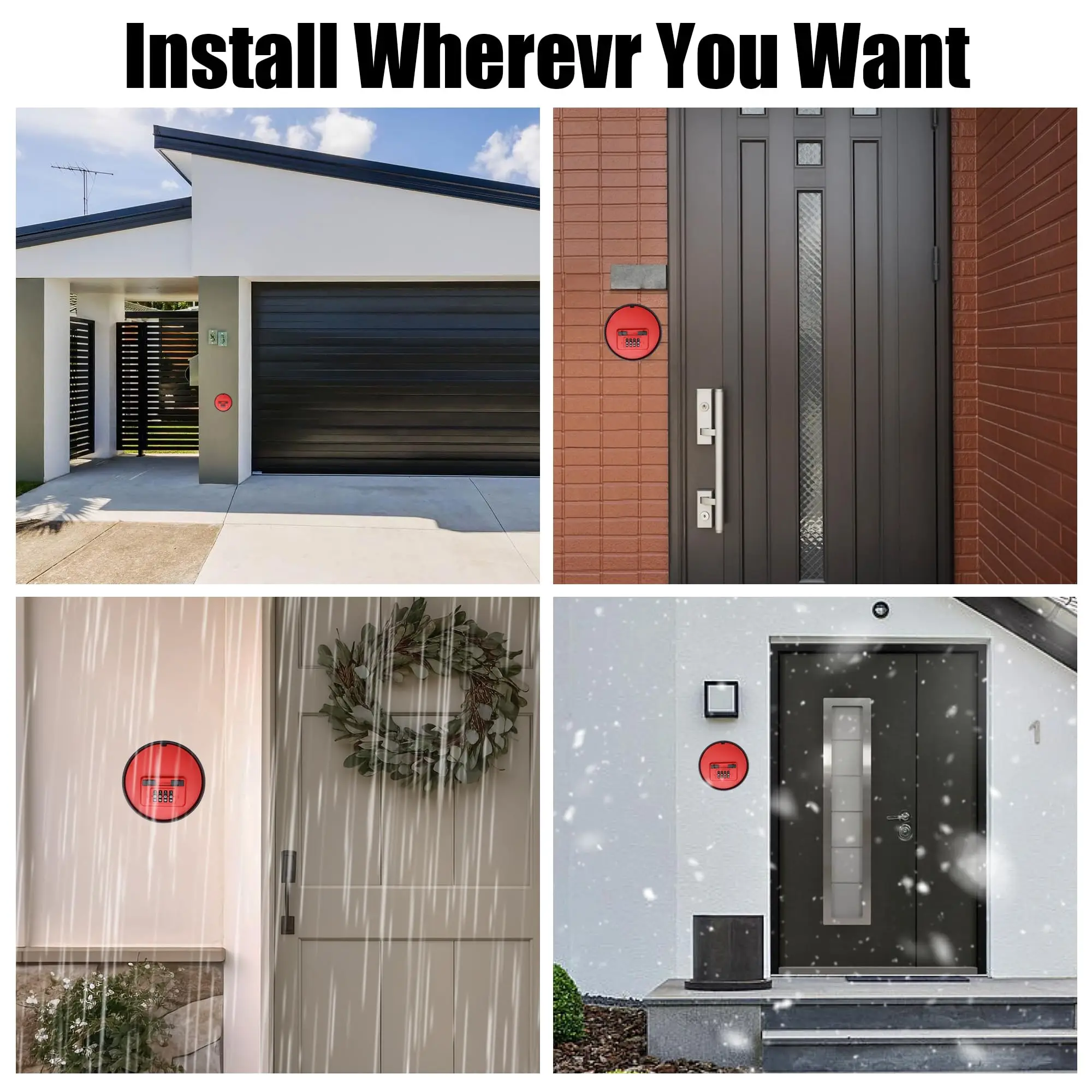 Hidden Key Box with Combination Lock Plastic Safe Small Storage Lockable Box with Code Outdoor Secret Items for Decor Flowerpot