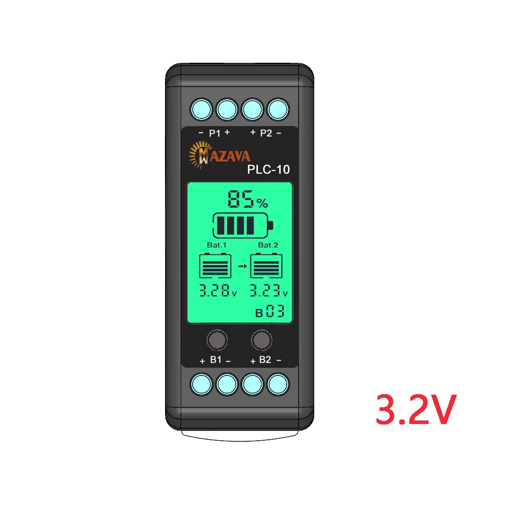 Mazava PLC-10 2S 2P 2X3.2V  Multi Connect Battery Equalizer Active Gel AGM Lead Acid Li li-ion LiFePO4 Battery Balancer