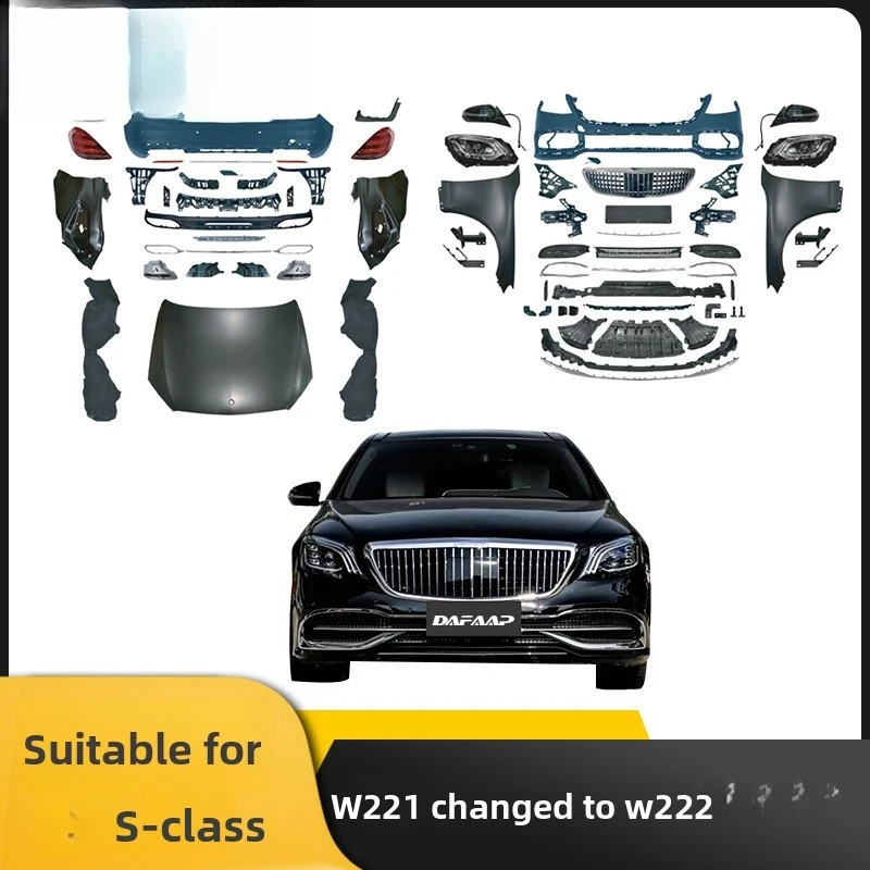 

Top quality ApplicableSLevel W221Low to high 2018Front and rear bumper, large taillights, grille, hood, and full body kit