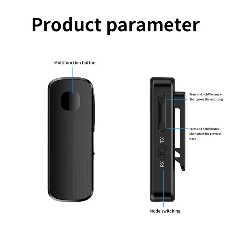 Transmissor receptor de áudio sem fio Bluetooth 5.4 Adaptador Bluetooth AUX de 3,5 mm para telefones automotivos tablet laptop