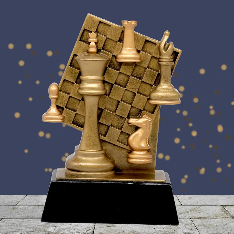 Customized Creative Go Resin Trophy, Competitions Rewards, Honors Souvenirs, Home Decor, Chinese chess Plaque Commemorative, 1Pc view 2